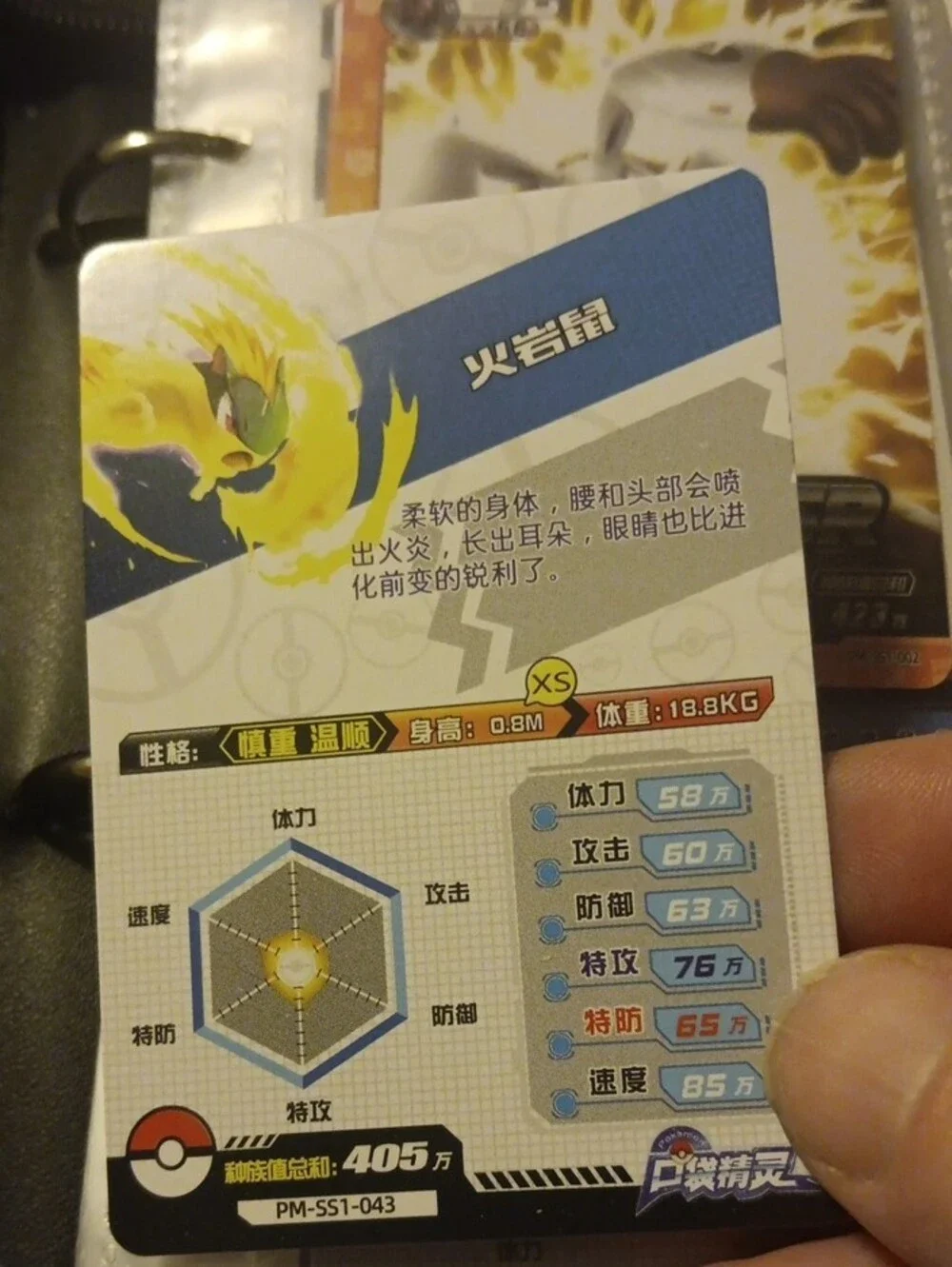 SR Fire  Card - Yellow/Red Collectible